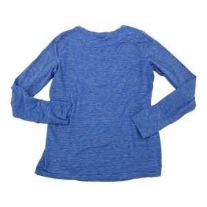 Gap Fit Work Out Long Sleeve Dri Fit Blue‎ Stripe Womens Large